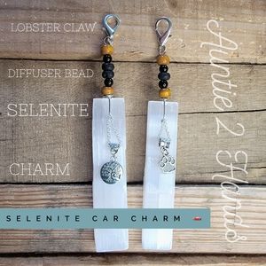Selenite Car Charms | Travel protector